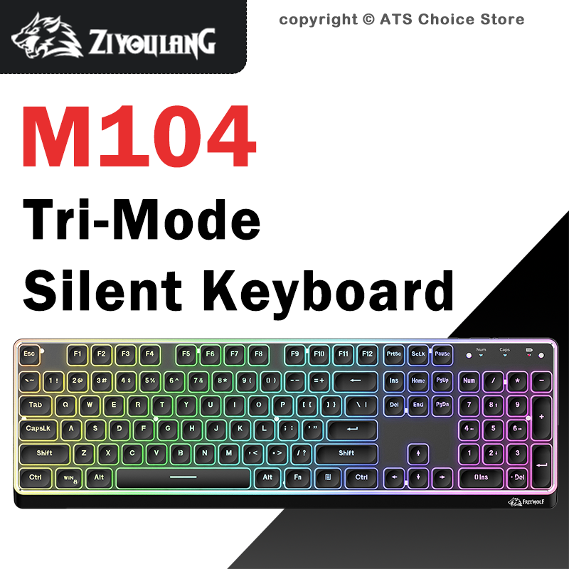 Home Office Uk Number - Klawiatura bezprzewodowa Freewolf M104 Tri-Mode RGB,