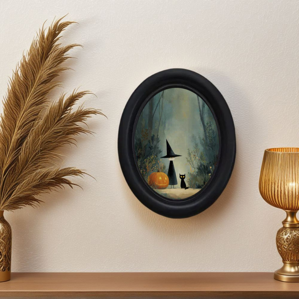Home Office Wallpaper - Trójwymiarowa, vintage'owa dekoracja ścienna na Halloween