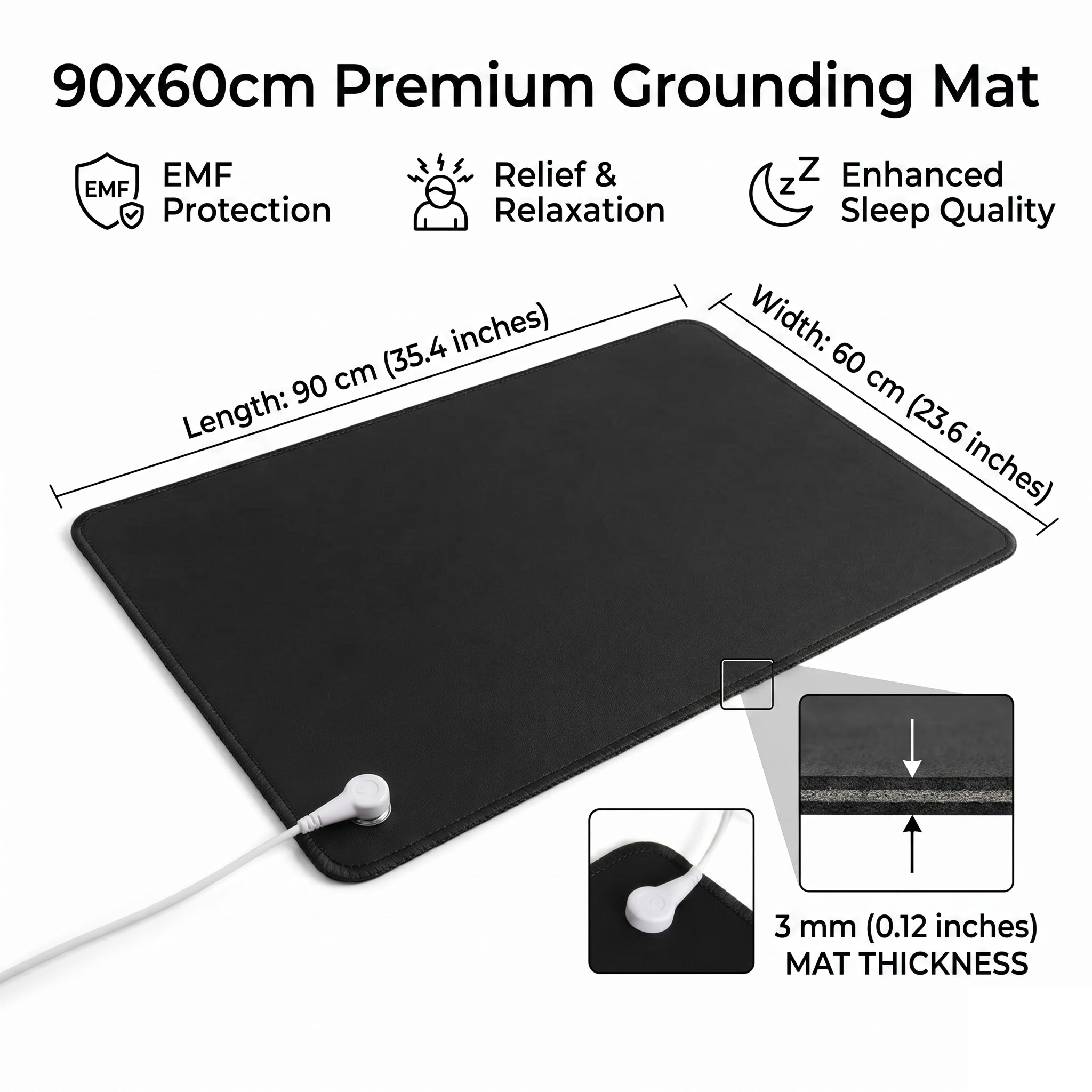 Desk Mat Leather - Mata uziemiająca z ekoskóry PU 3mm,