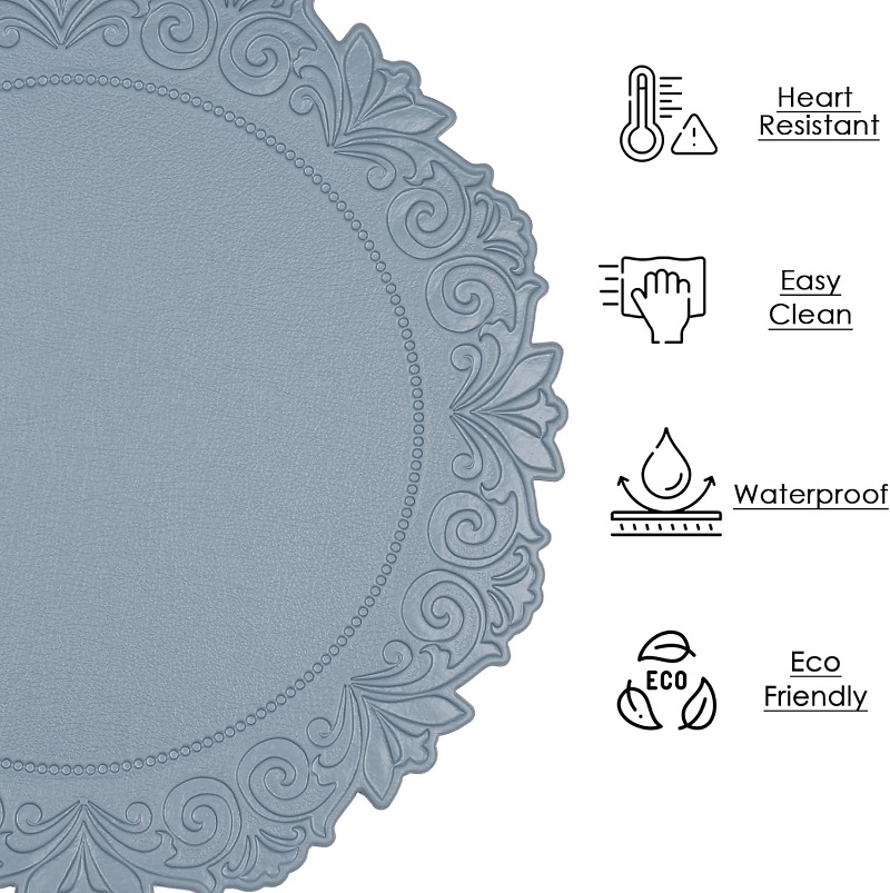 1/6/10 SZT. Okrągłe Podkładki  – Desk Mat Leather recenzja i cena
