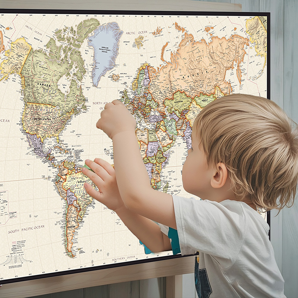 Vintage wiszący plakat mapa św – English Home Office recenzja i cena