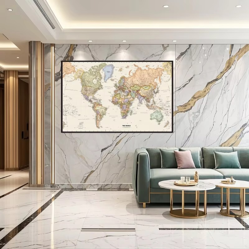 Vintage wiszący plakat mapa św – English Home Office recenzja i cena